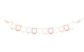 Partydeco Fotogirlande Storch rosa,  10.5x15 cm, 3 m