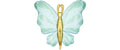 Partydeco Folienballon Schmetterling mint, 69x69 cm