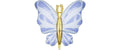 Partydeco Folienballon Schmetterling blau, 69x69 cm