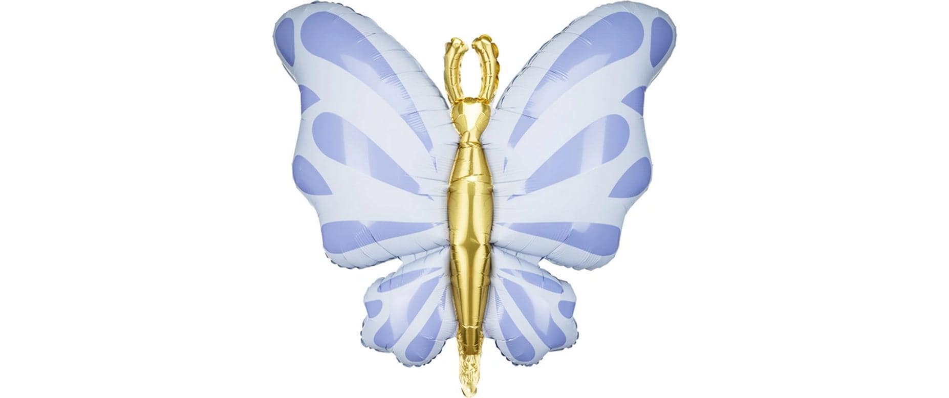 Partydeco Folienballon Schmetterling blau, 69x69 cm