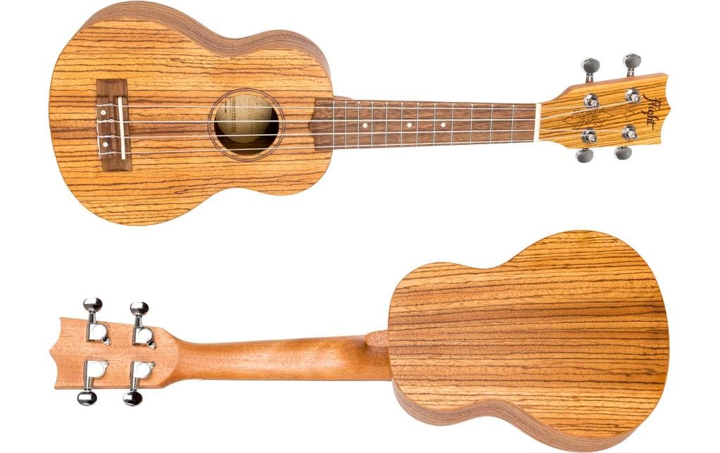 Flight Ukulele Soprano - Zebrano Ukulele, Gigbag