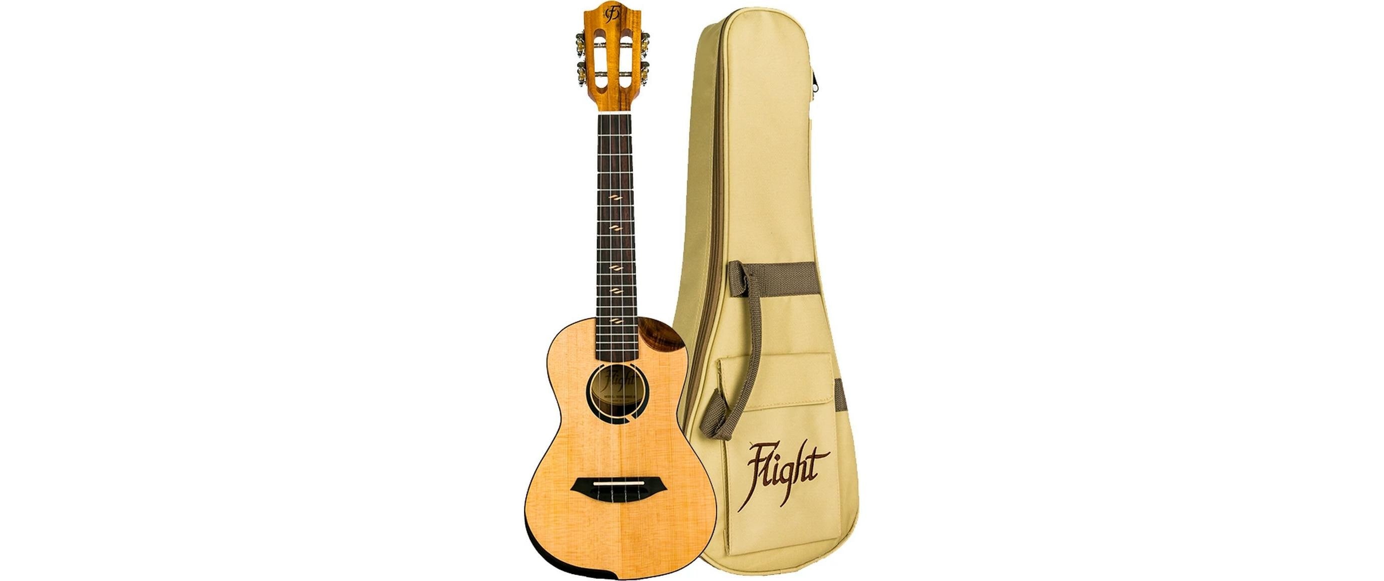 Flight Princess Victoria Uku Concert Spruce Ukulele, Gigbag, PU