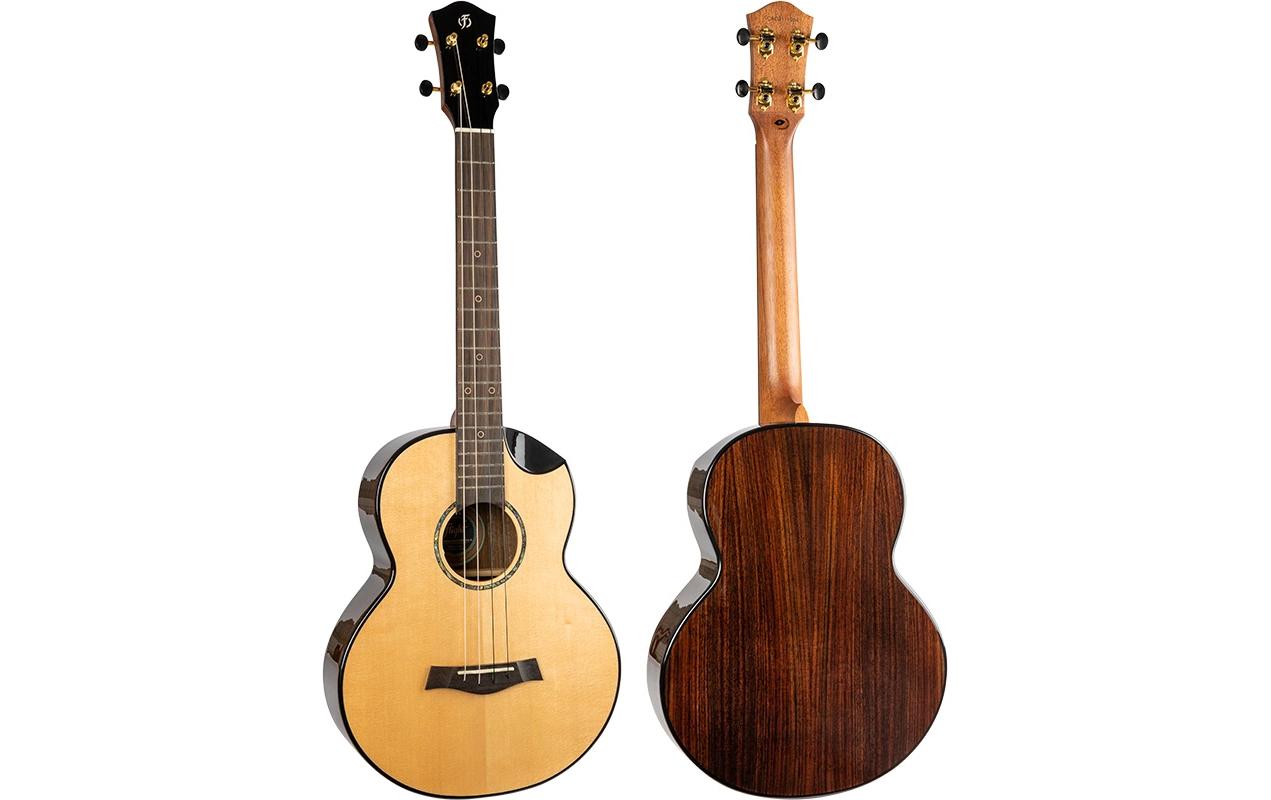 Flight Ukulele Baritone - Solid Spruce Ukulele, Solid Spruce. Gigbag