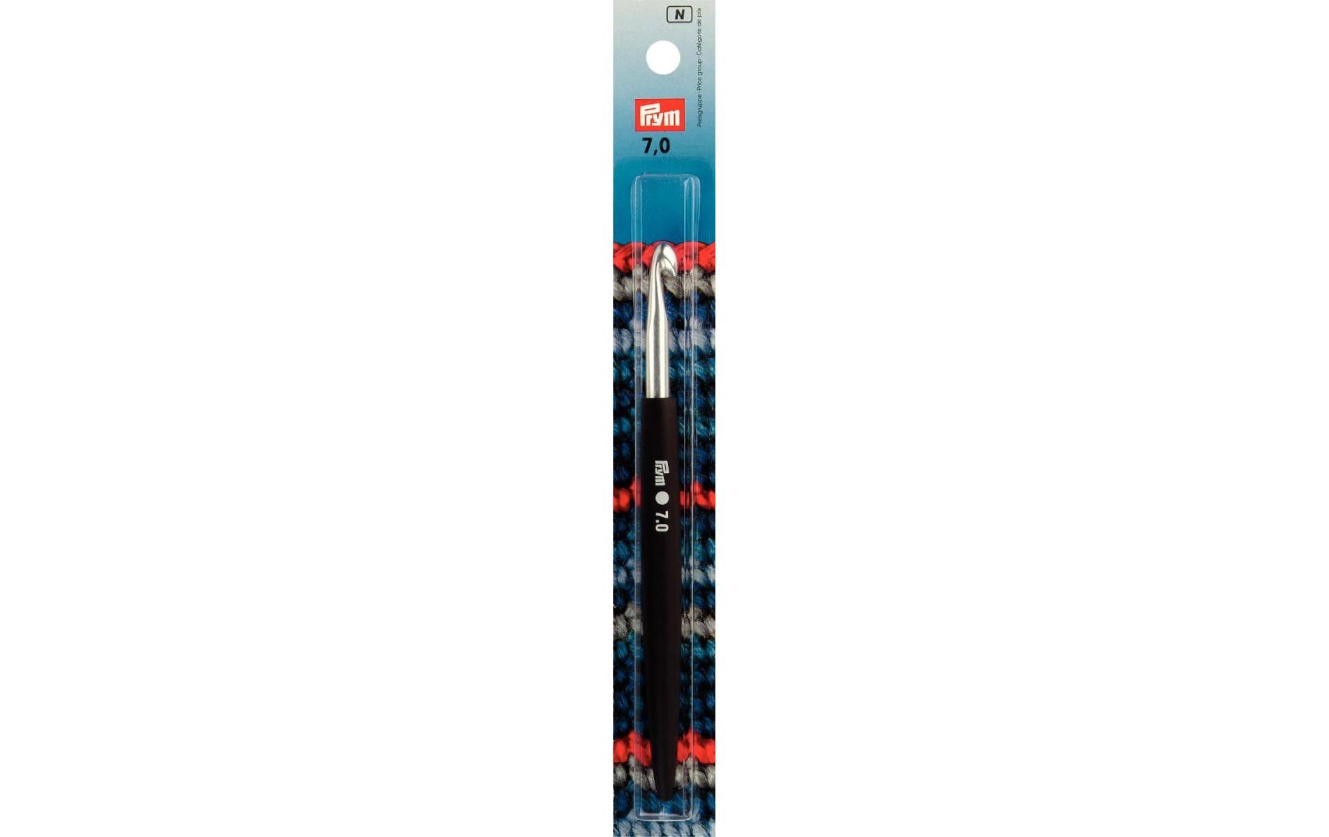 Prym Häkelnadel Softgriff 7.00 mm, 16 cm, Karte, Aluminium