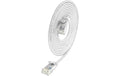 SLIM Patchkabel: U/UTP, 10cm, weiss Cat.6A, LSOH, Klinke nicht brechbar, 3.6mm