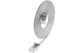 SLIM Patchkabel: U/UTP, 10m, grau Cat.6A, LSOH, Klinke nicht brechbar, 3.6mm