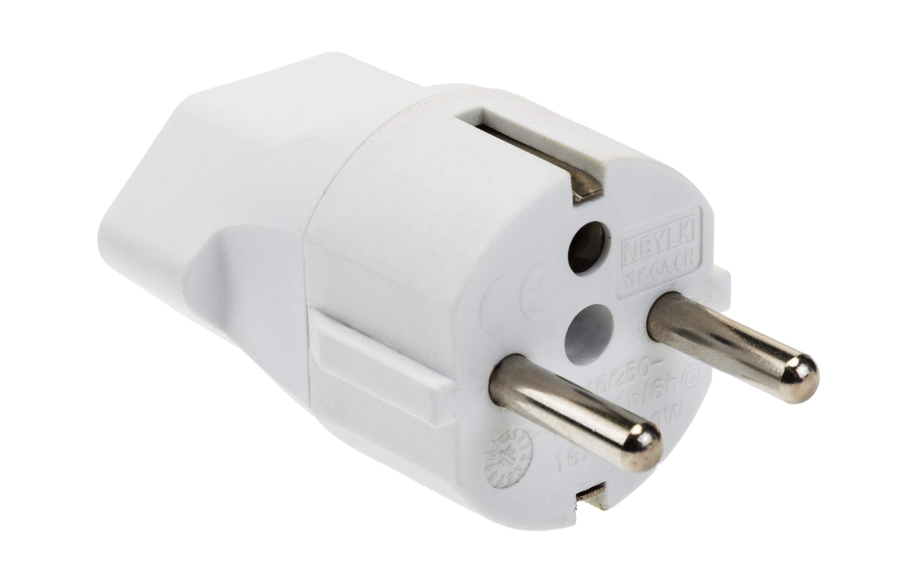 F.power Reiseadapter Schuko - CH 230V, Schuko-T13, weiss,(25/100)