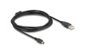 Delock USB2 Kabel A-MiniB, 1.5m, schwarz für USB2.0 Geräte, 480 Mbps