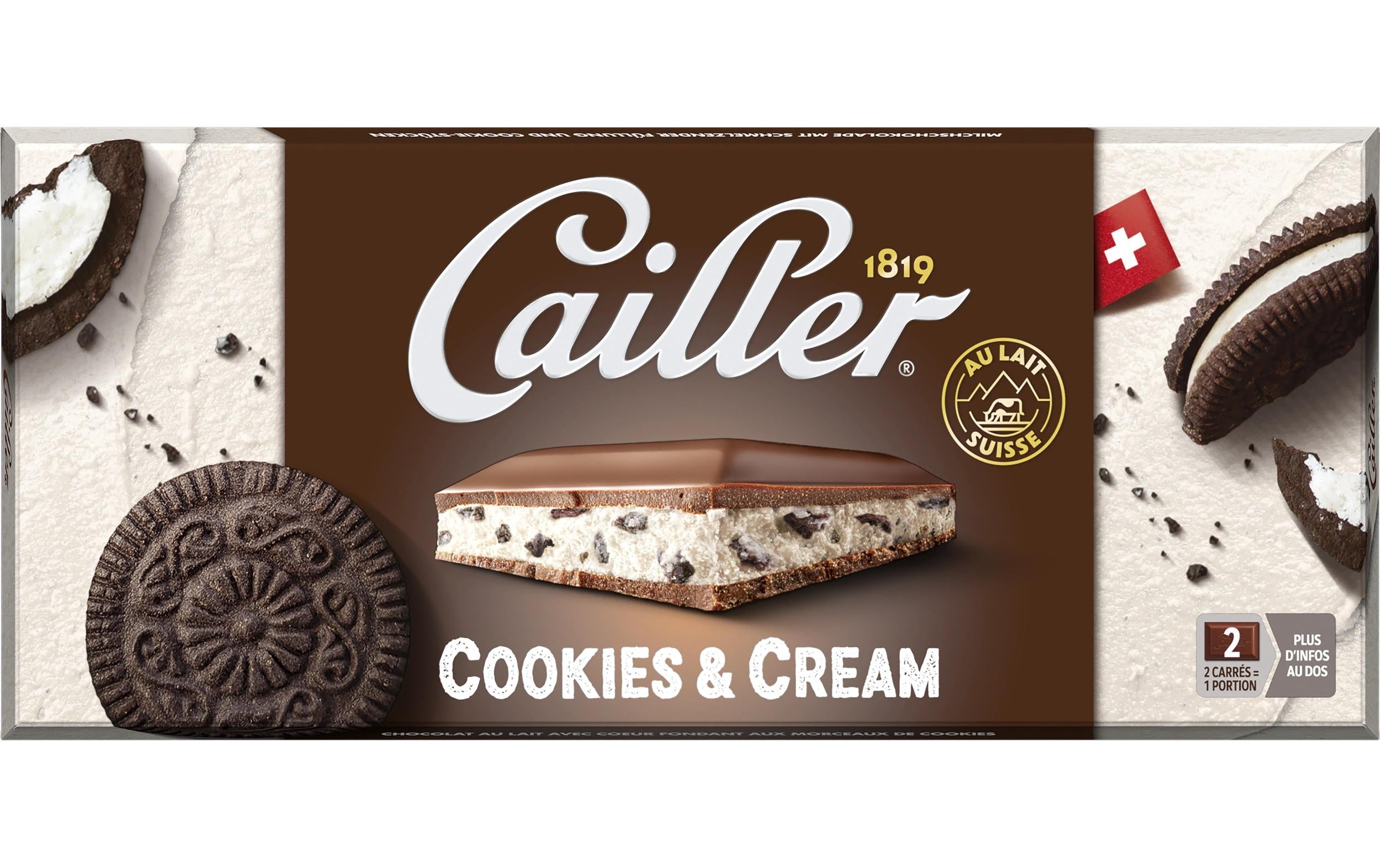 Cailler Filled Cookie Cream Tafel 96 g