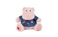 Hippo rosa mit Jeansjacke 20cm