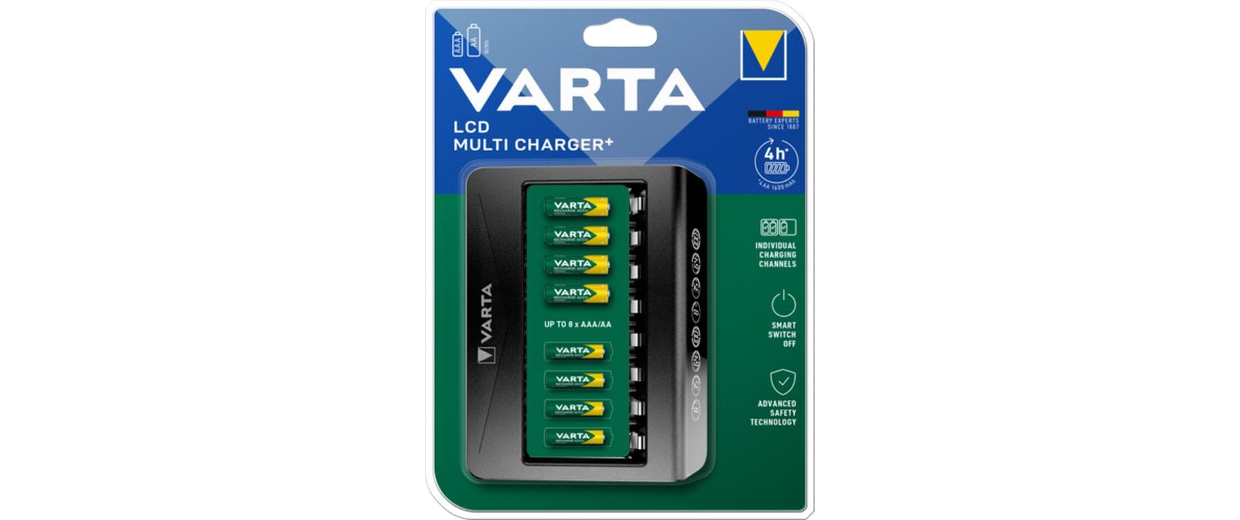 VARTA LCD Multi Charger+ für bis zu 8 Zellen, NiMH