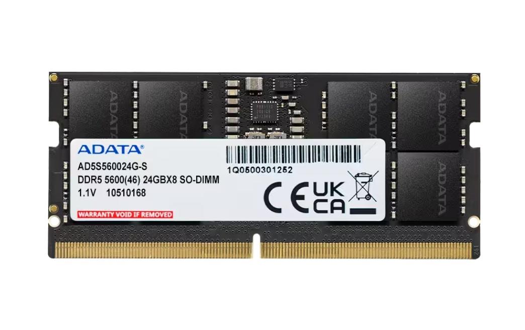Adata DDR5 24GB 5600MT/s SO-DIMM, 1.1V, CL 46