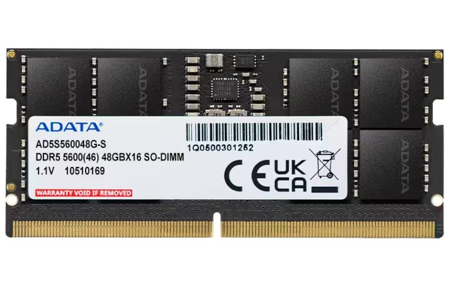 Adata DDR5 48GB 5600MT/s SO-DIMM, 1.1V, CL 46