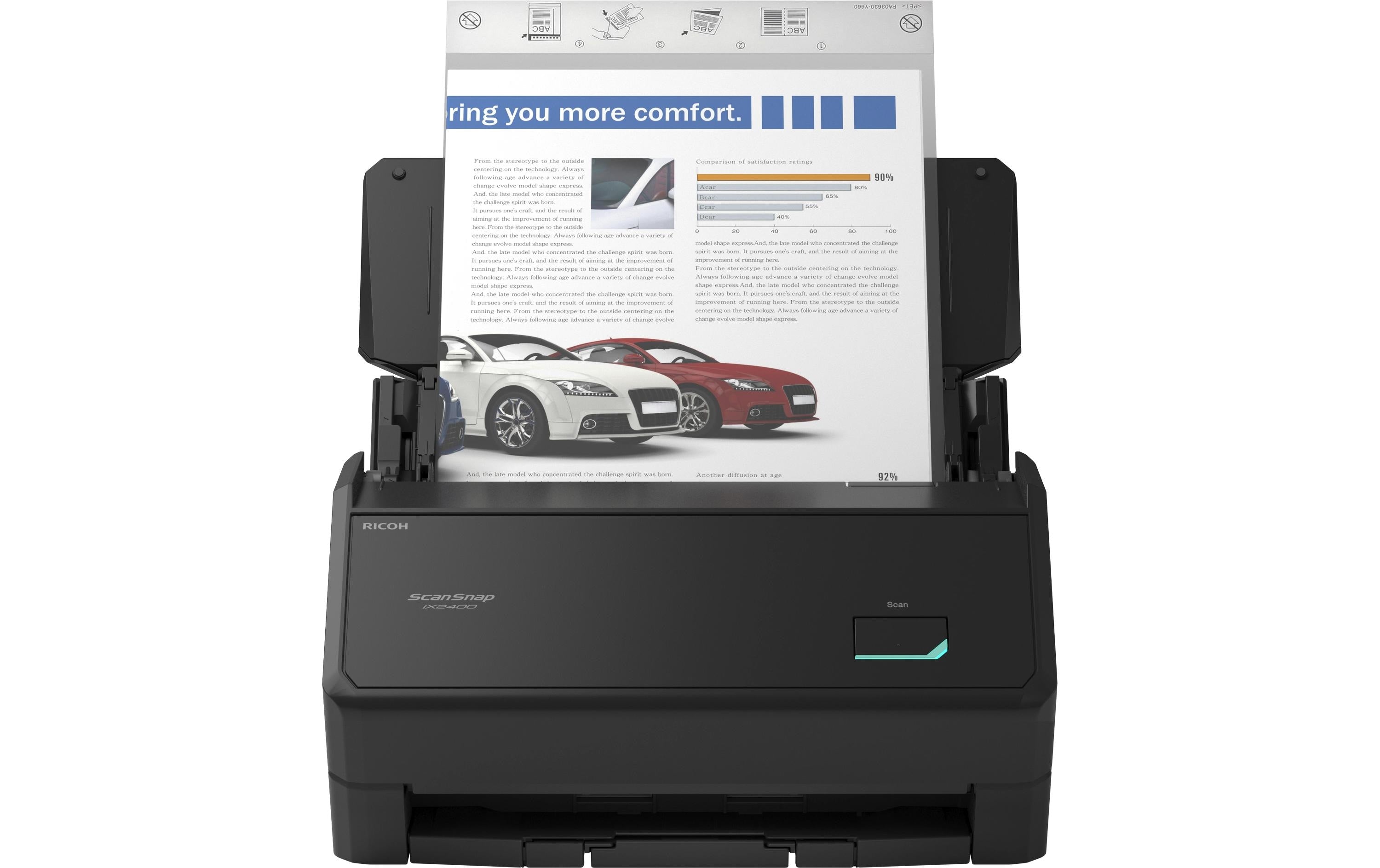 Ricoh Dokumentenscanner ScanSnap iX2400 schwarz, USB3.2