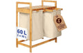 Lumaland Wäschekorb Bambus Beige 73x64x33cm