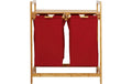 Lumaland Wäschekorb Bambus Rot 73x64x33cm