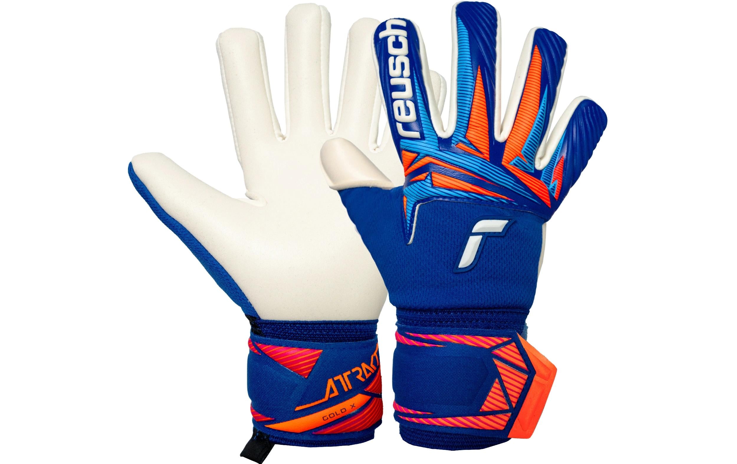 Reusch Attrakt Gold X NC Junior Grösse: 5, Farbe: blue/white/orange