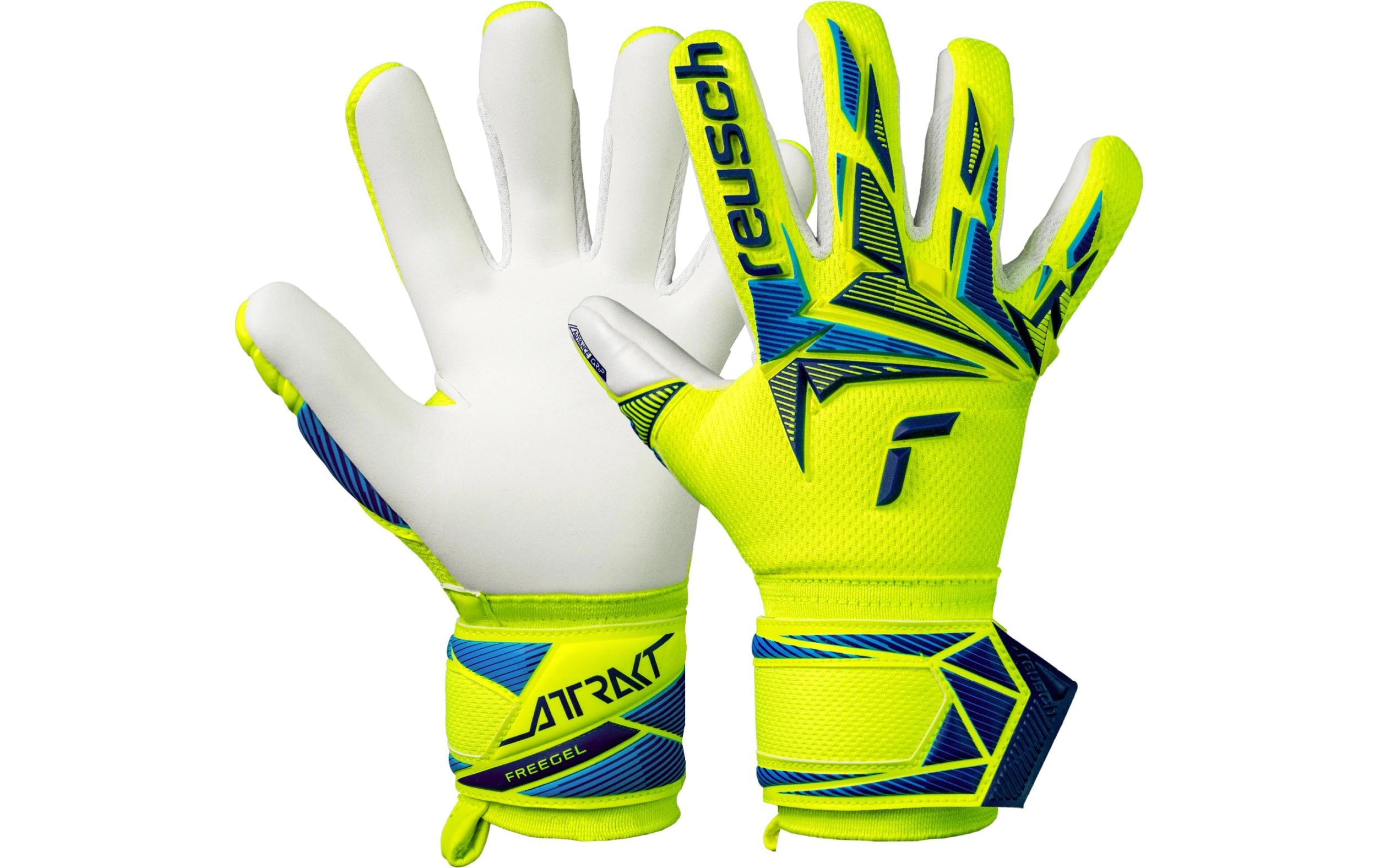 Reusch Attrakt Freegel Advance Junior Grösse: 5, Farbe: yellow/blue