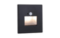 LED Wandeinbauleuchte Edge Quadro eckig 80 80x42mm 1,2W 25lm 230V 2700K Schwarz matt