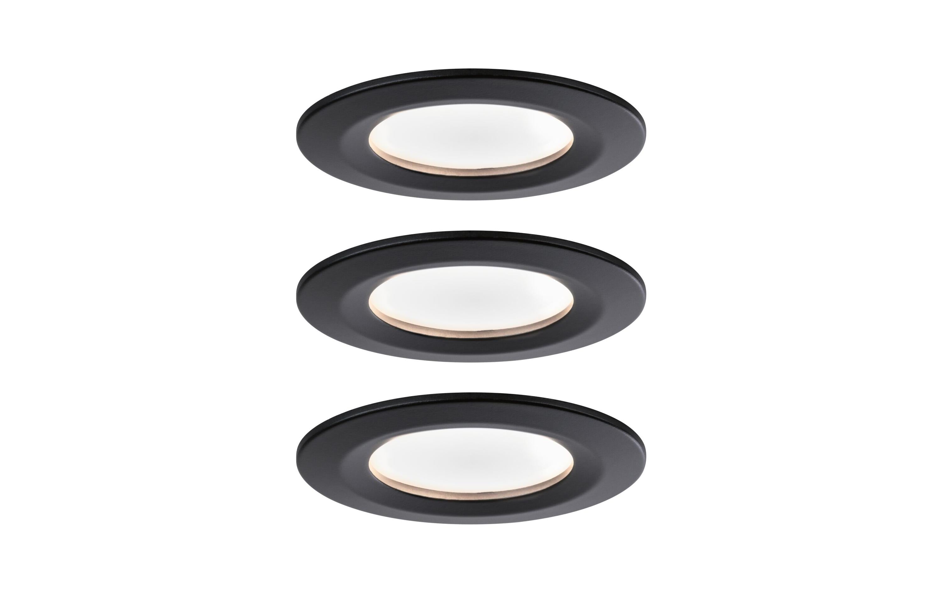 LED Einbauleuchte 3-Step-Dim Nova Coin 6W 3x470lm 230V dimmbar 2700K Schwarz matt