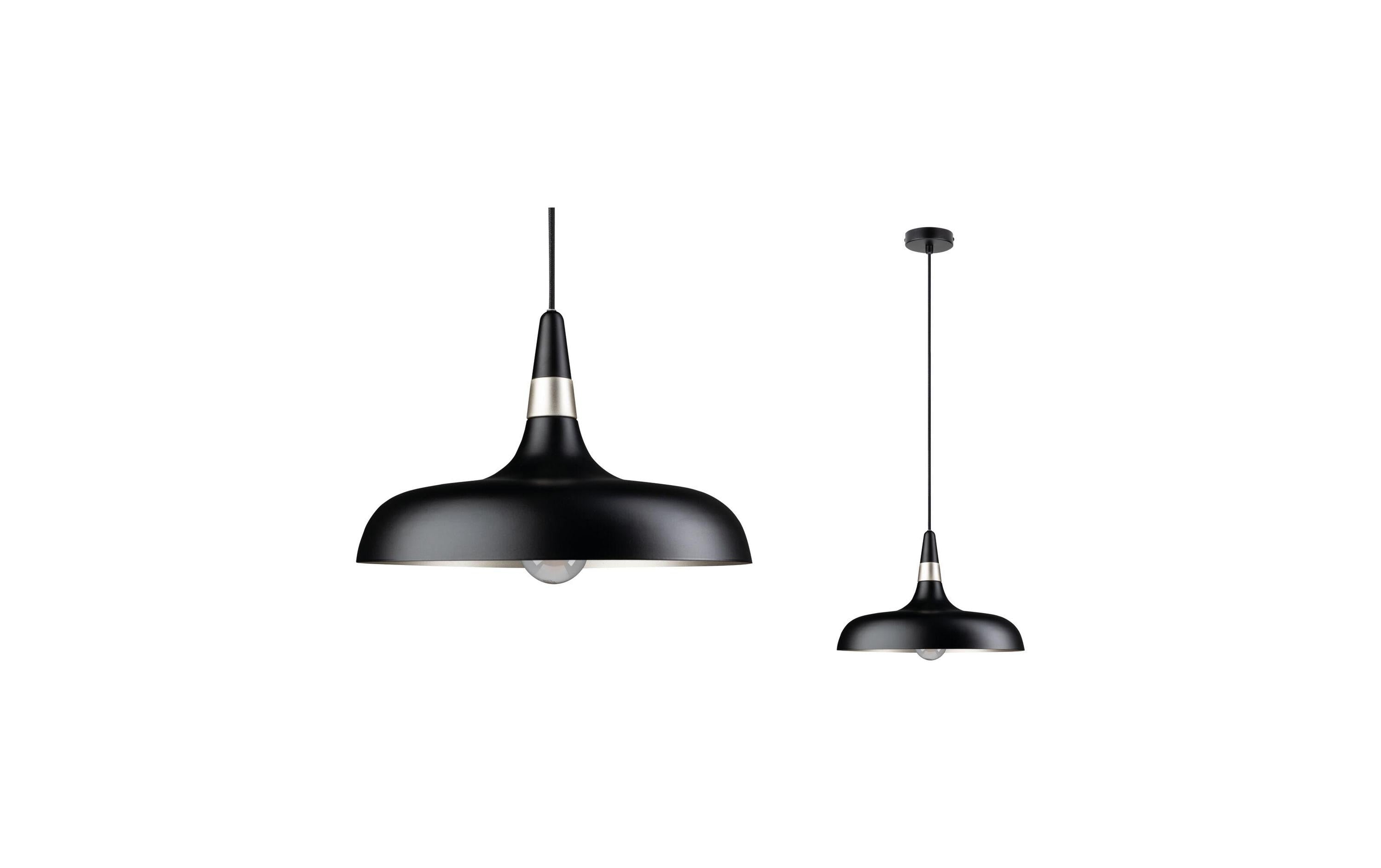 Pendelleuchte Juna E27 max. 20W Schwarz Schwarz matt, Champagner dimmbar Metall