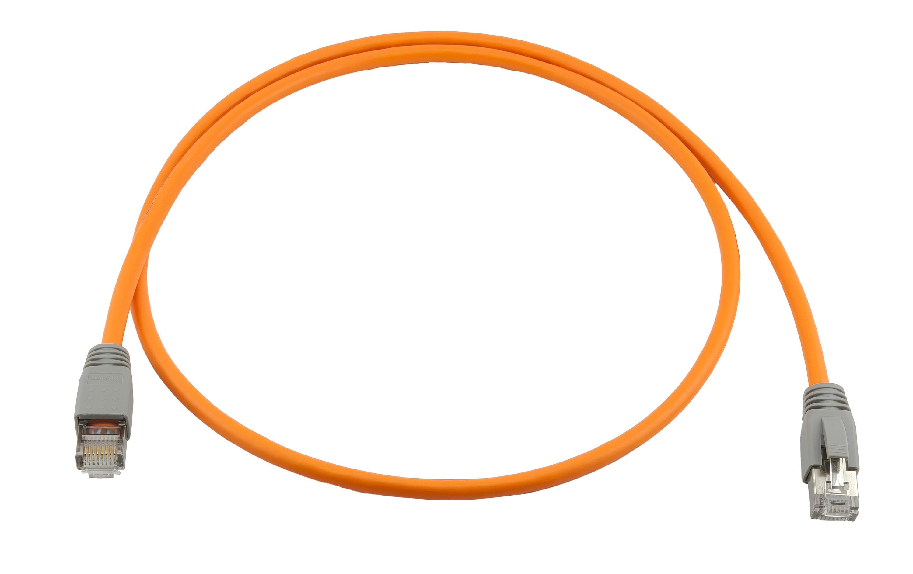 Wirewin Patchkabel: S/FTP, 2m, orange Cat.6A, PUR, 6mm, AWG26, Industrial