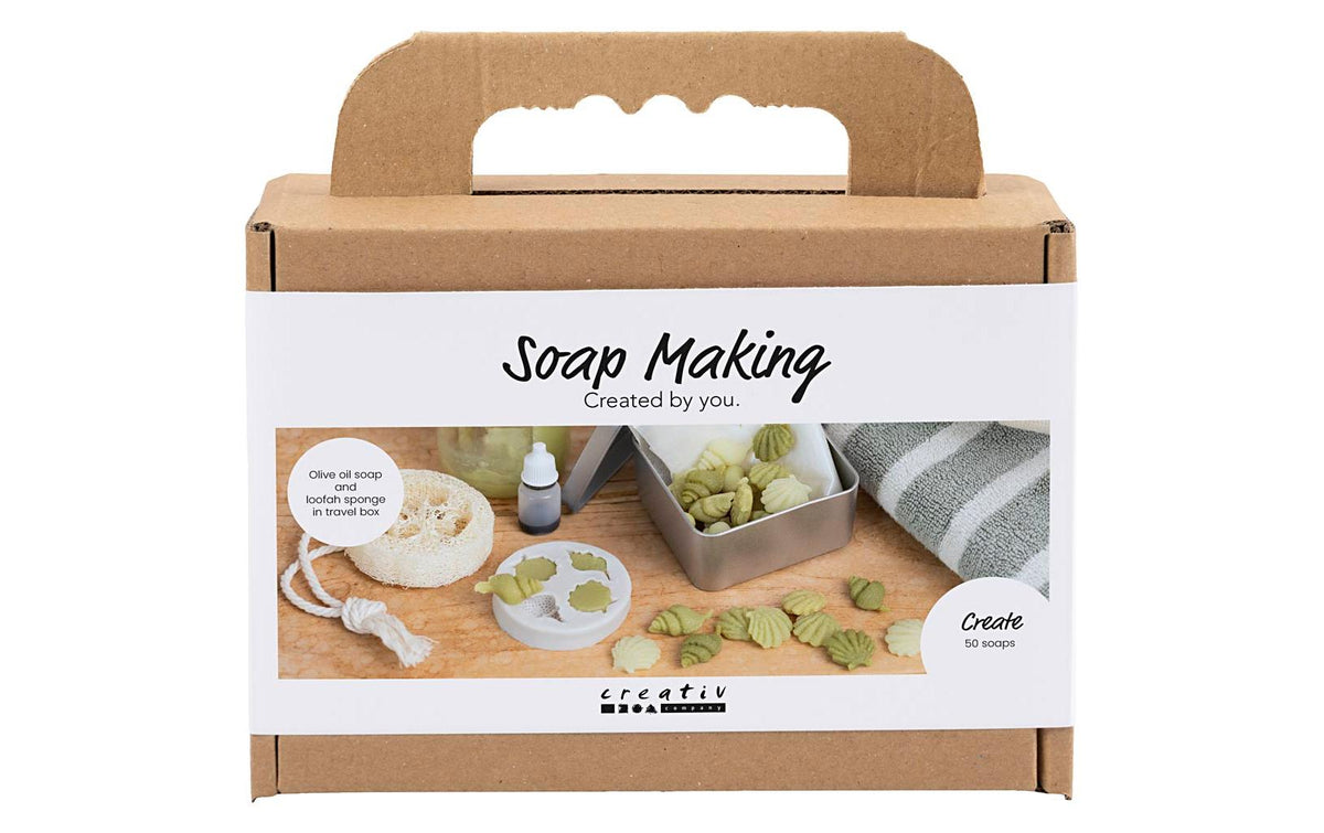 Creativ Company Bastelset Mini Seife selber machen mit Luffaschwamm