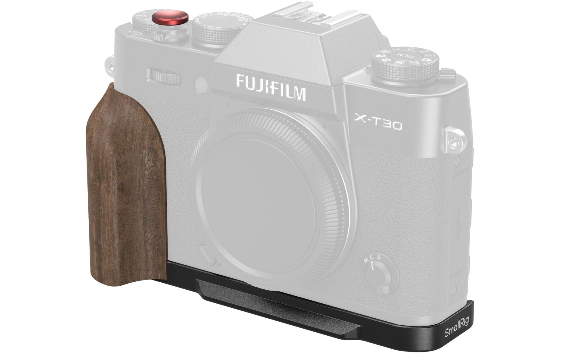 SmallRig L-Shaped Plate w Wooden Handle for FUJIFILM X-T30 III Black