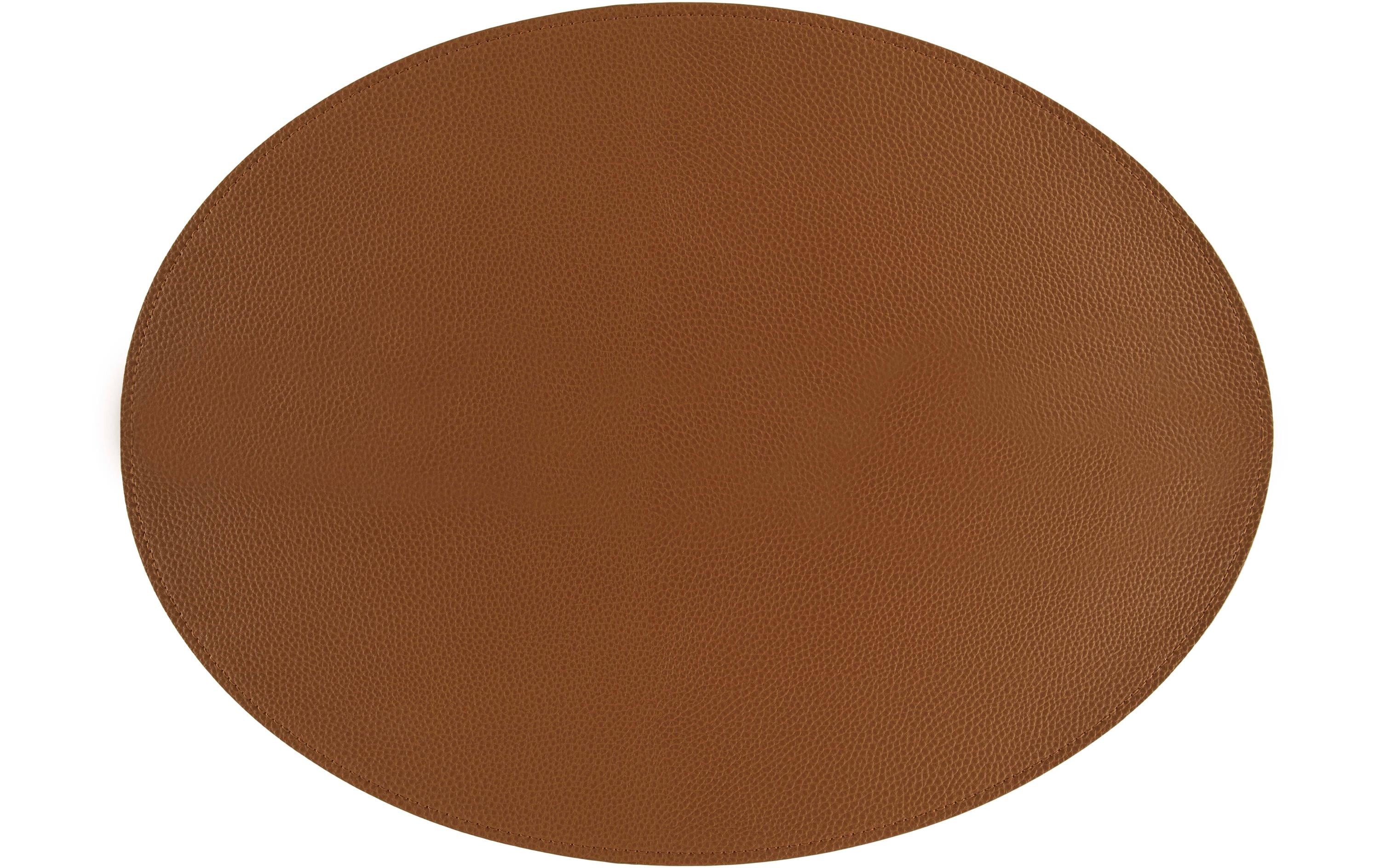 Tiseco Tischset oval Trudo hellbraun