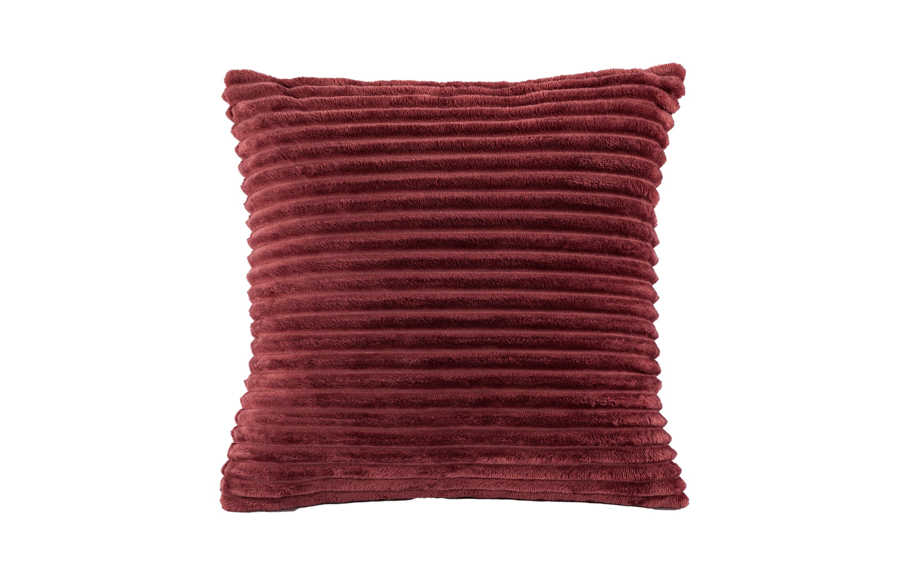 Tiseco Kissen RIBBLE bordeaux gefüllt, 45x45 cm