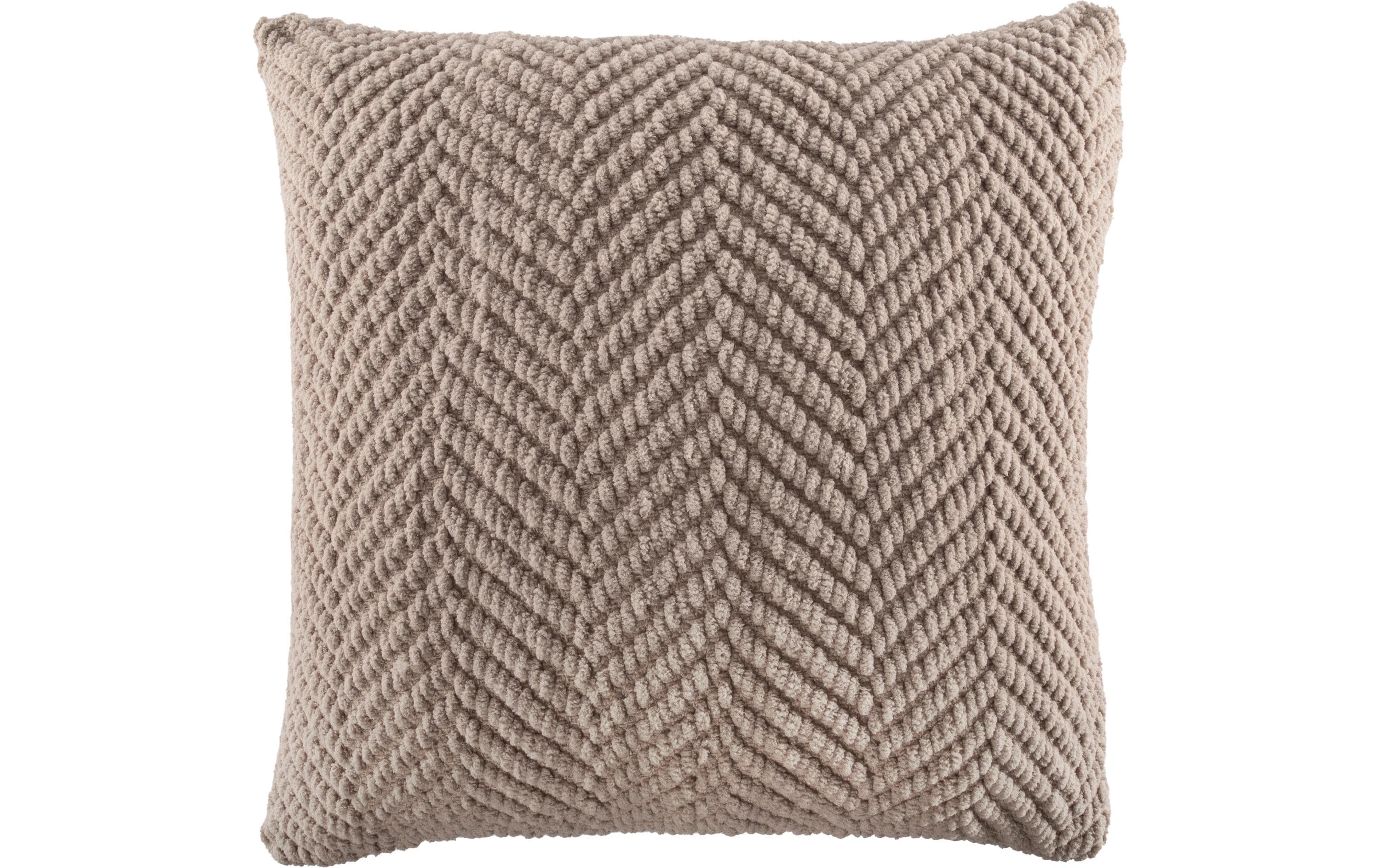 Tiseco Kissen RENEE taupe gefüllt, 45x45 cm