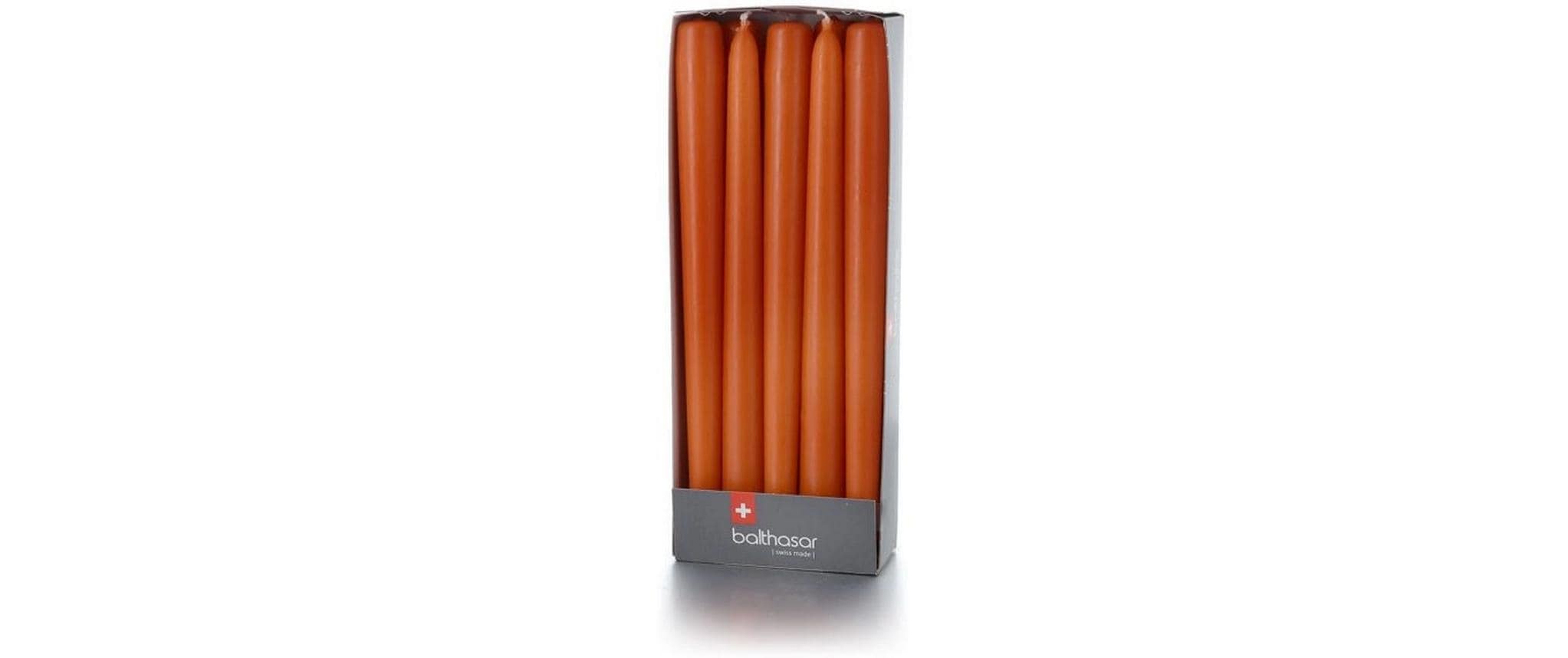 balthasar Etoilekerzen 10 Stück, Orange 2.2x24 cm (DxH), Brenndauer 8h