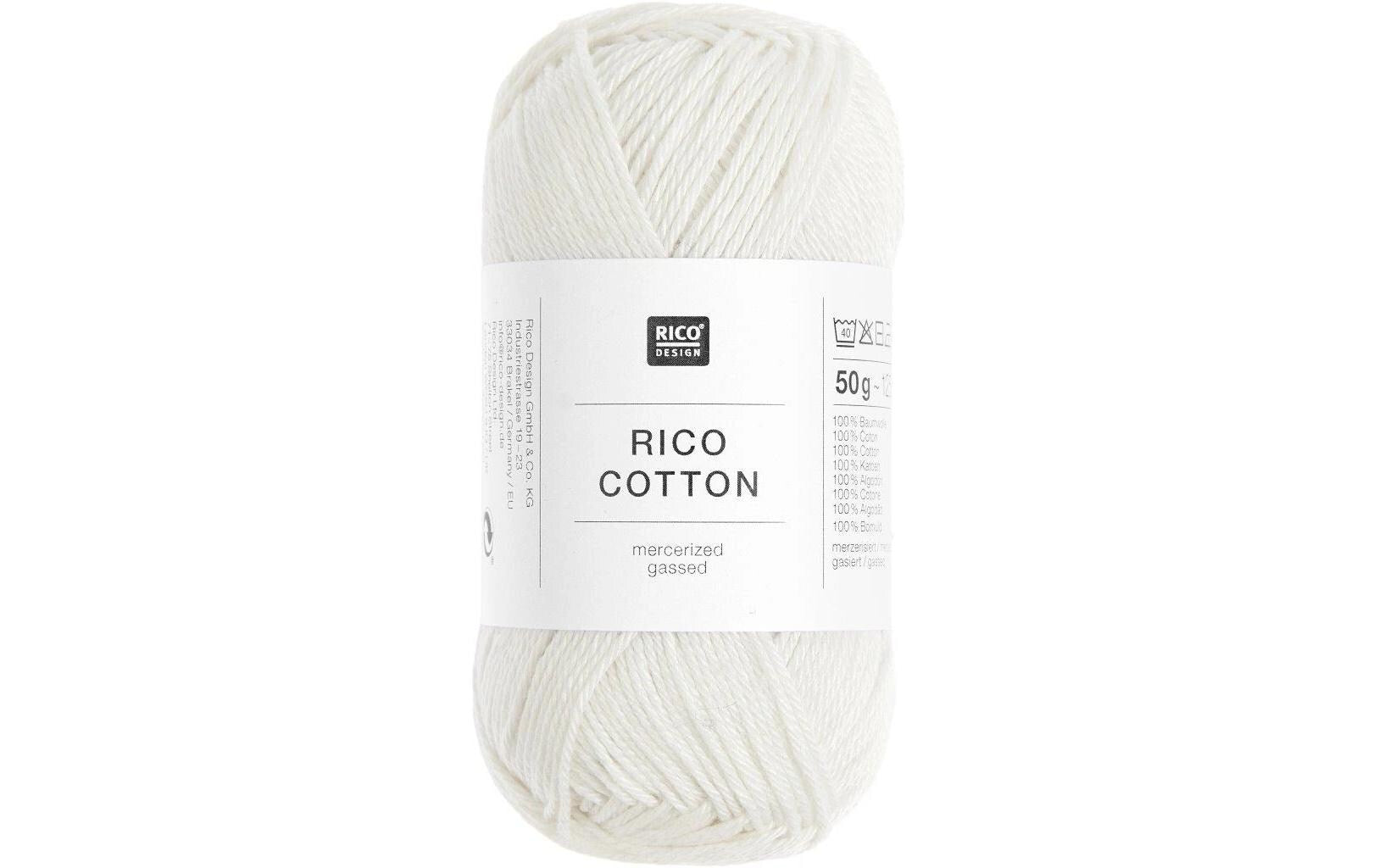 Rico Cotton, weiss 50 g, 125 m, 100 % CO
