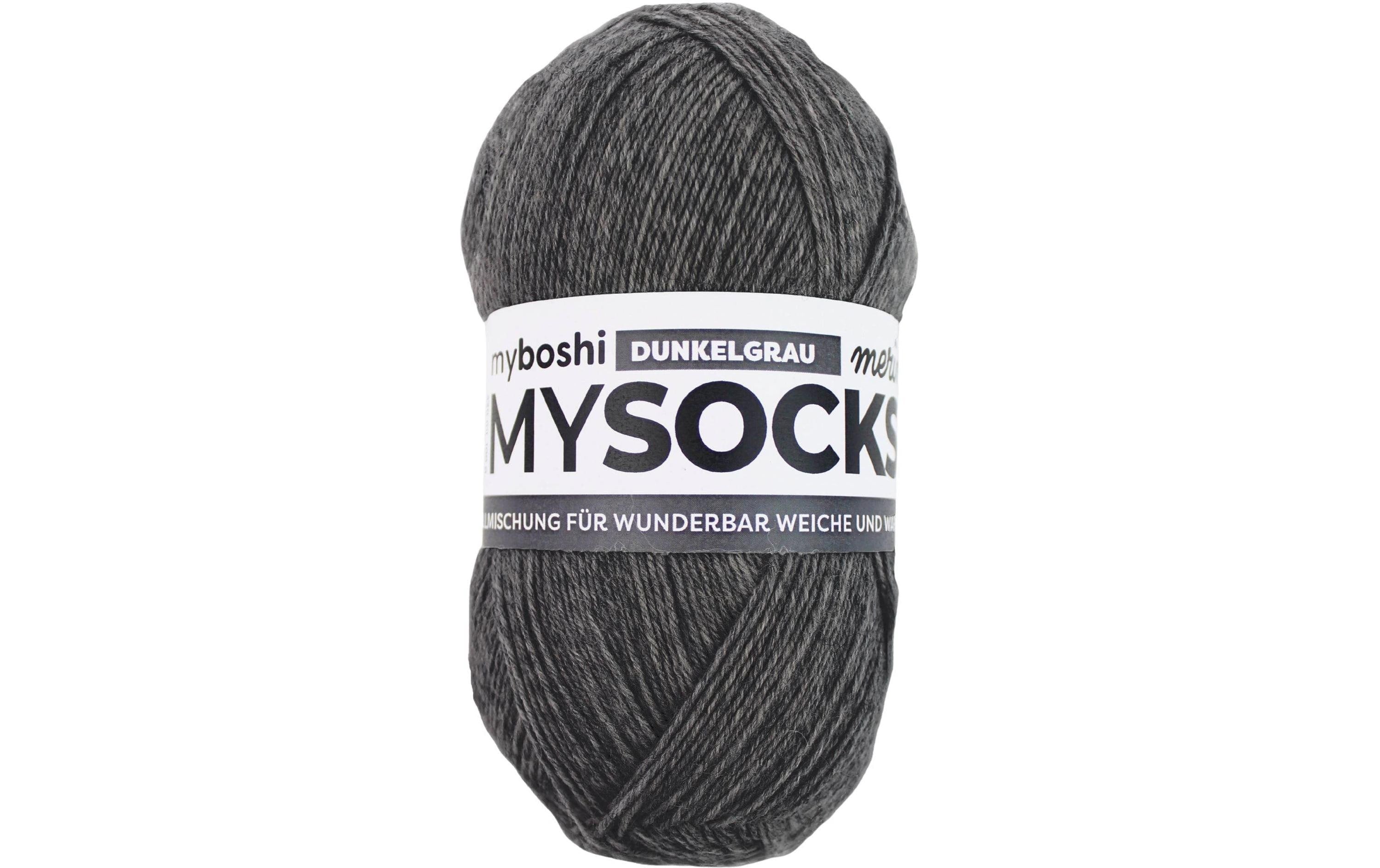 myboshi mysocks Merino melange Dunkelgr. 75% wool, 25 % polyamide