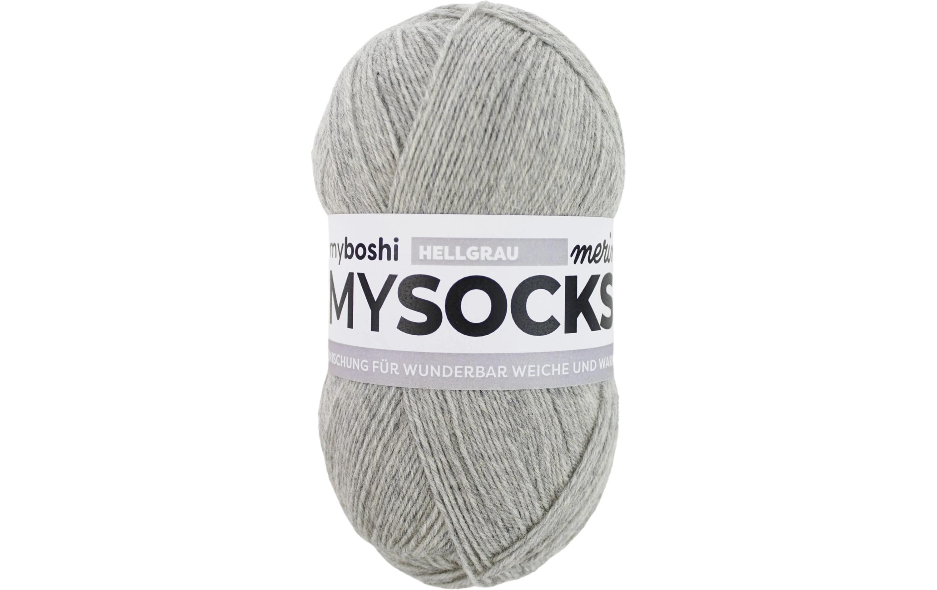 myboshi mysocks Merino melange Hellgrau 75% wool, 25 % polyamide