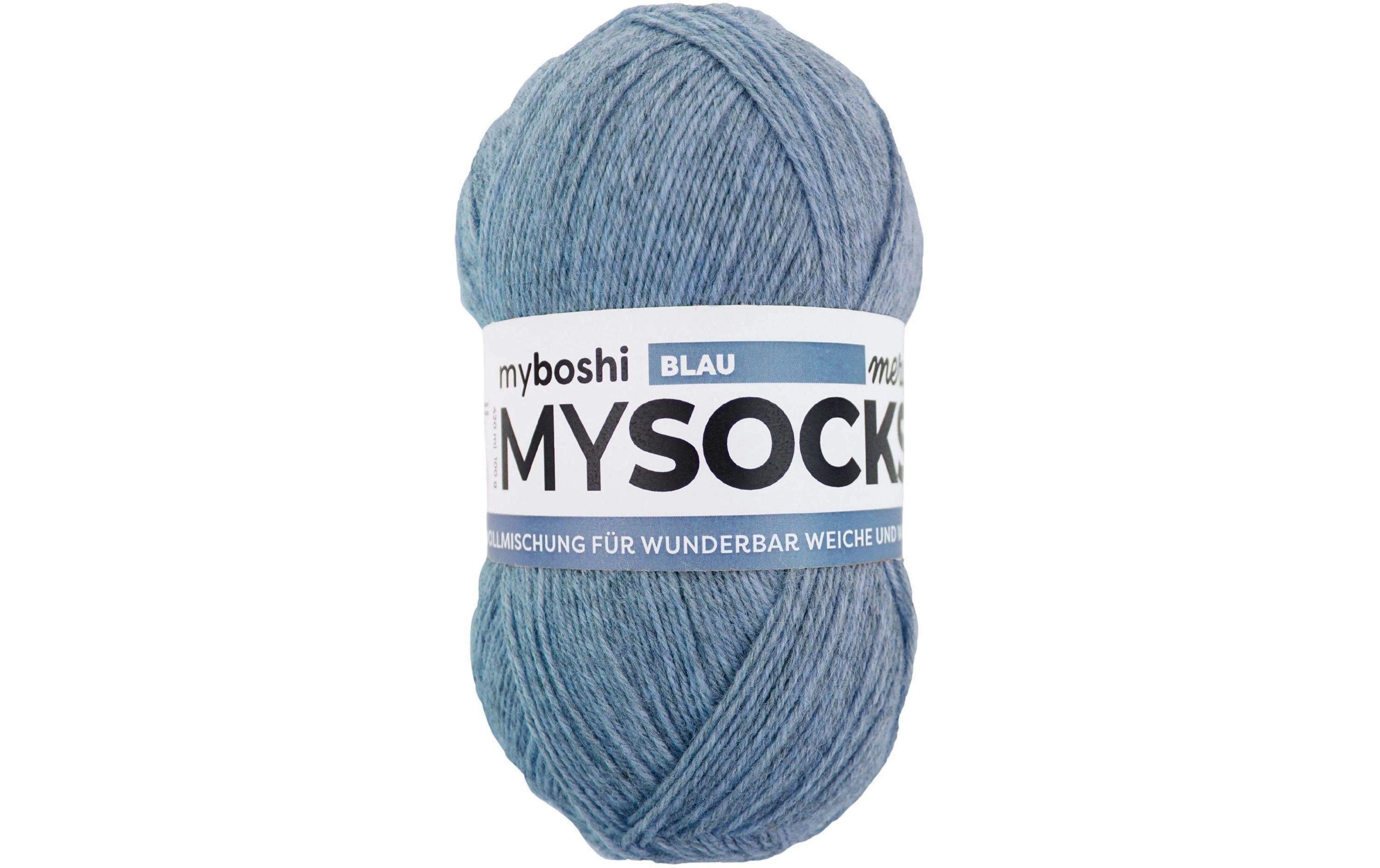 myboshi mysocks Merino Melange Blau 75% wool, 25 % polyamide