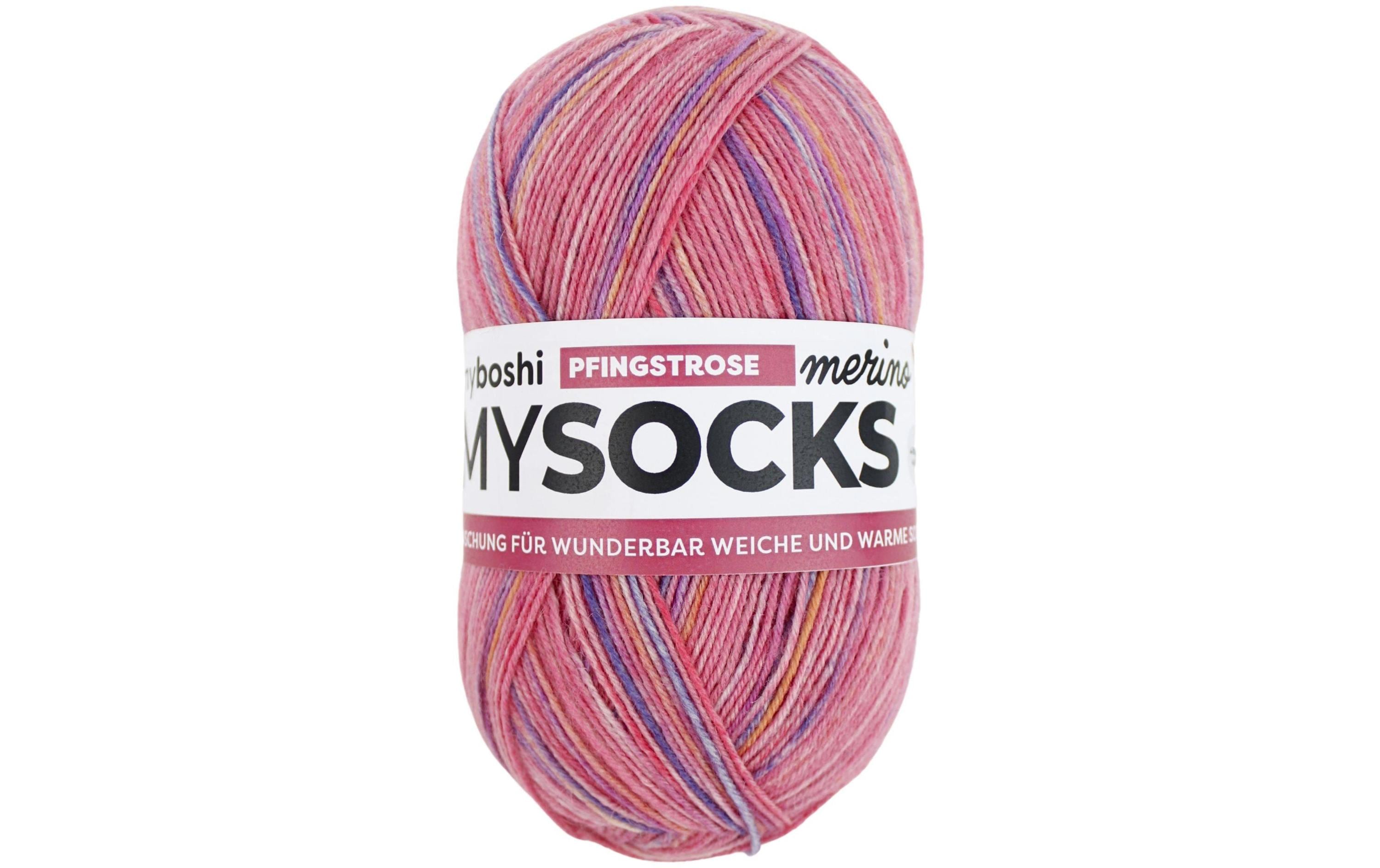 myboshi mysocks Merino Pfingstrose 75% wool, 25 % polyamide