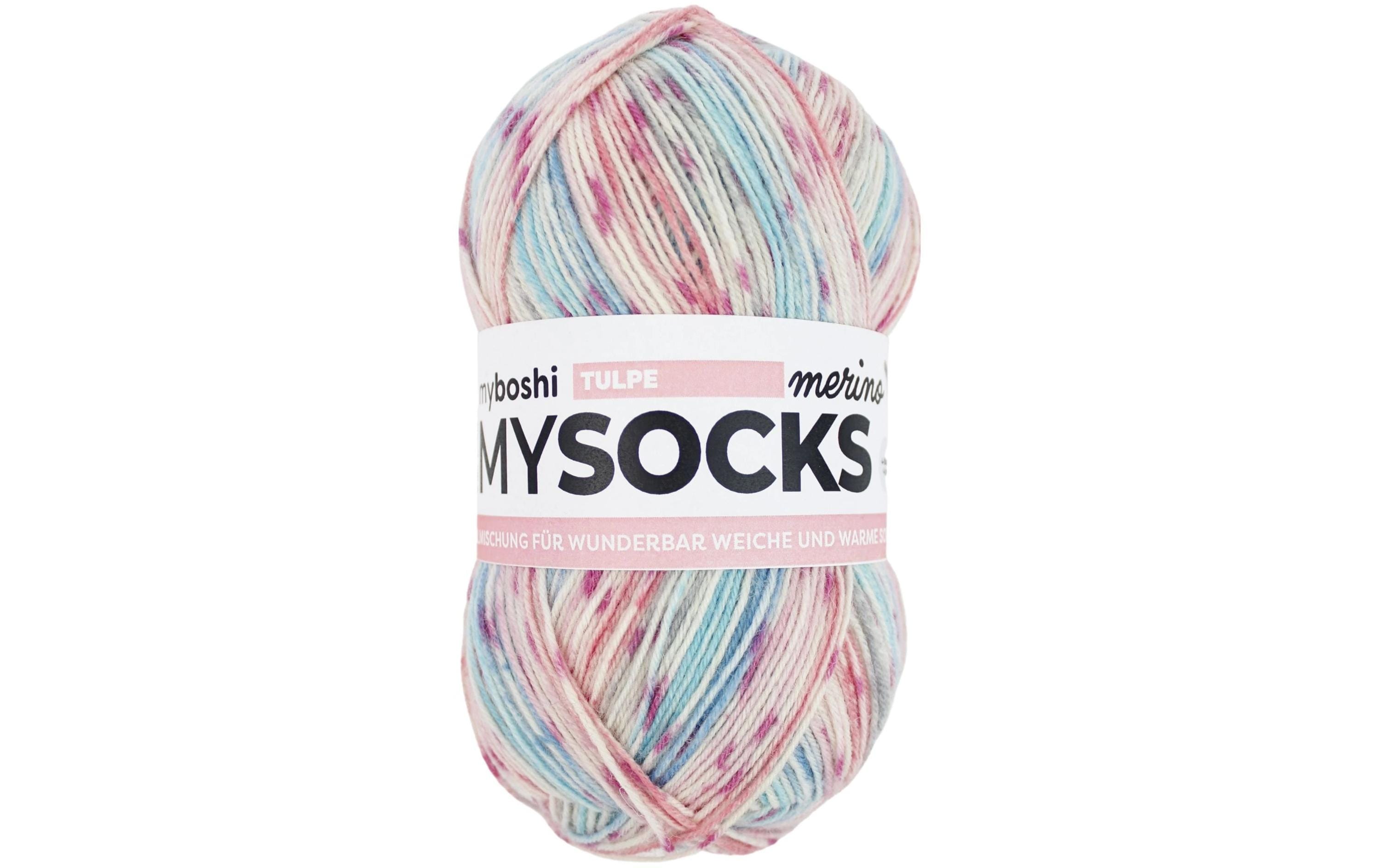 myboshi mysocks Merino Tulpe 75% wool, 25 % polyamide