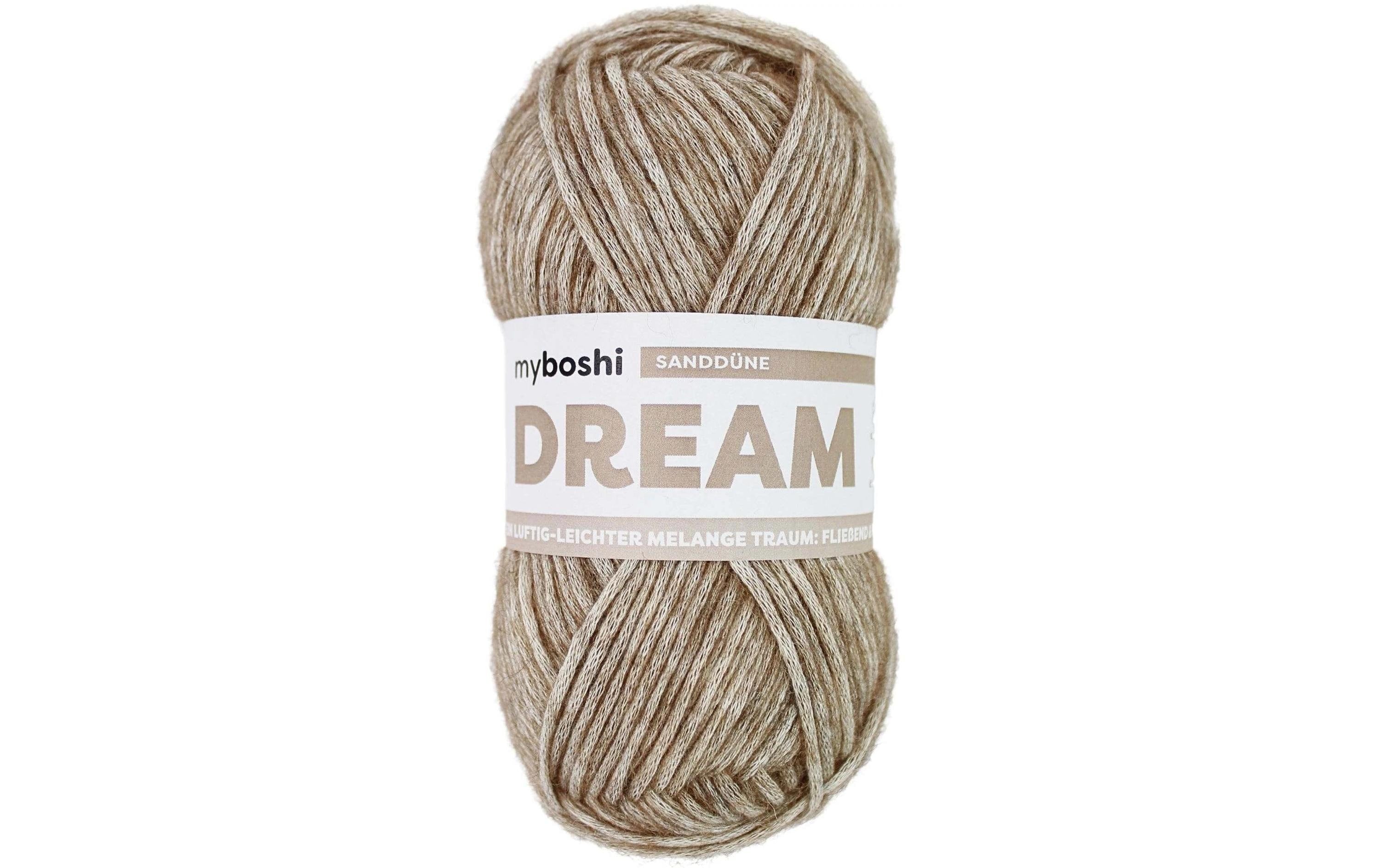 myboshi Wolle Dream hellbaun meliert 50 g, 95 m, 76% CO, 22% WP, 2% WO