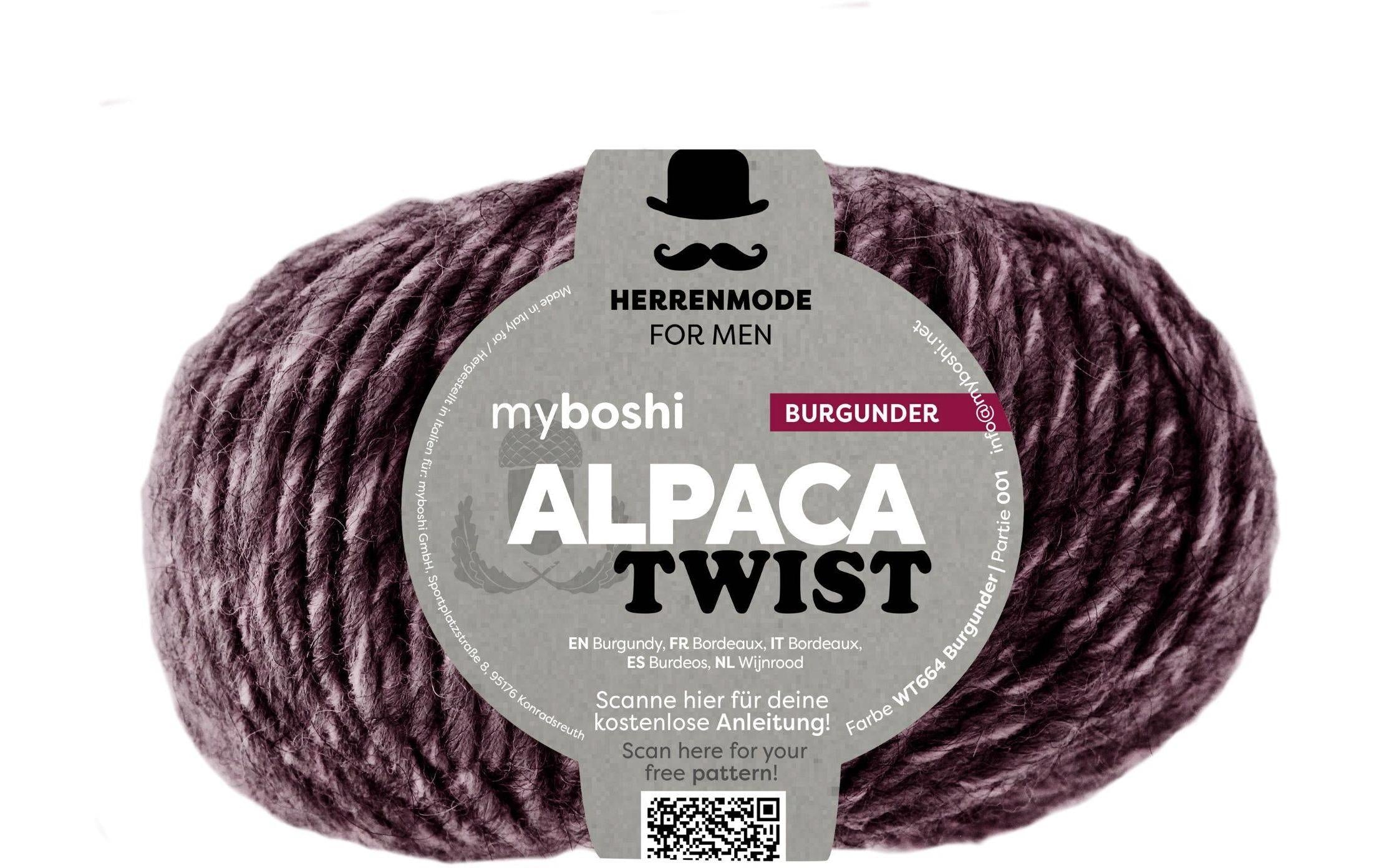 myboshi Alpaca Twist Burgunder 50% Polyacryl, 25% Alpaca, 25% wool