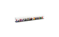 Acryl-Display für 18 LEGO-Minifiguren (mit schwarzem Boden und  Noppen)