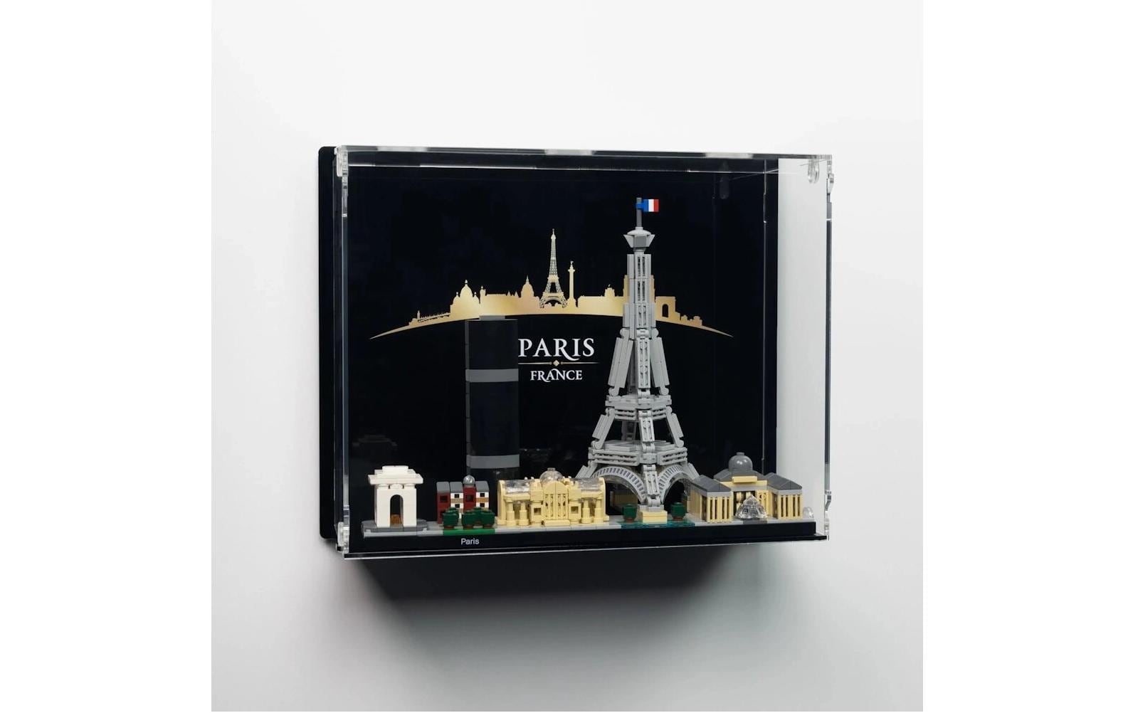 Acryl-Wand-Display 21044 Paris (Mit Hintergrundbild & weissem Boden)