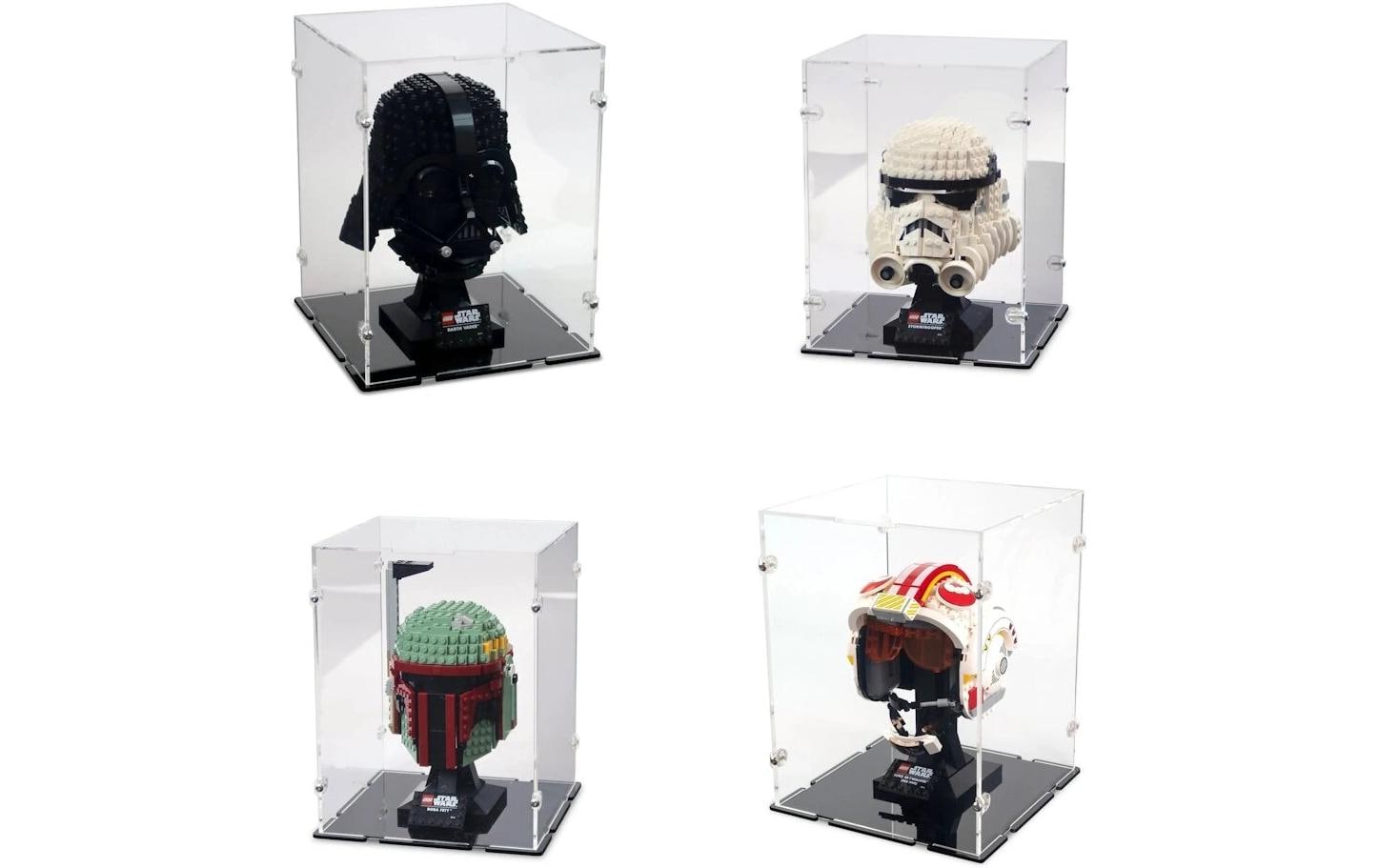 Acryl-Display div. Helmet Modelle (18x18x24 cm mit schwarzem Boden)