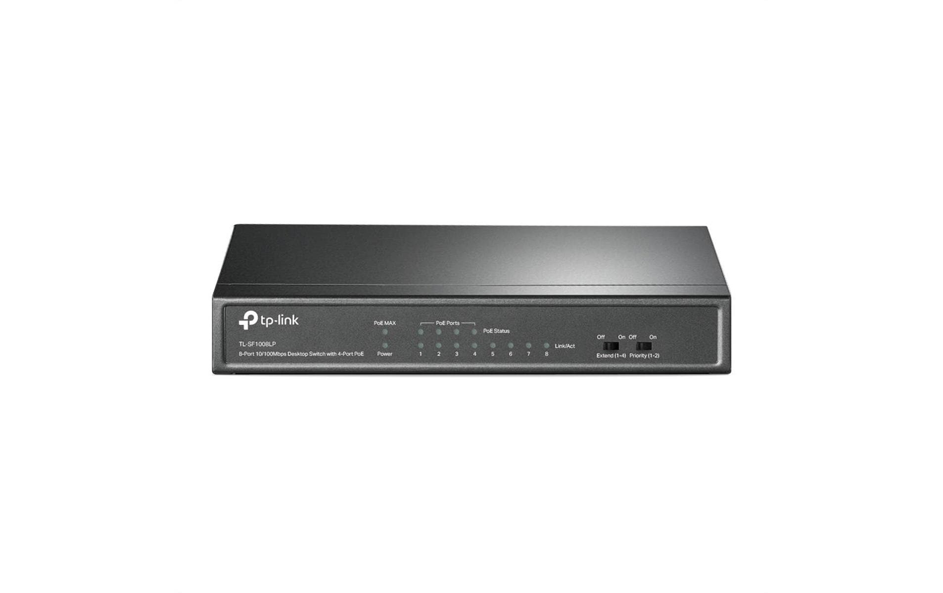 TP-Link TL-SF1008LP: 8 Port 41W PoE Power, Desktop Steel Case