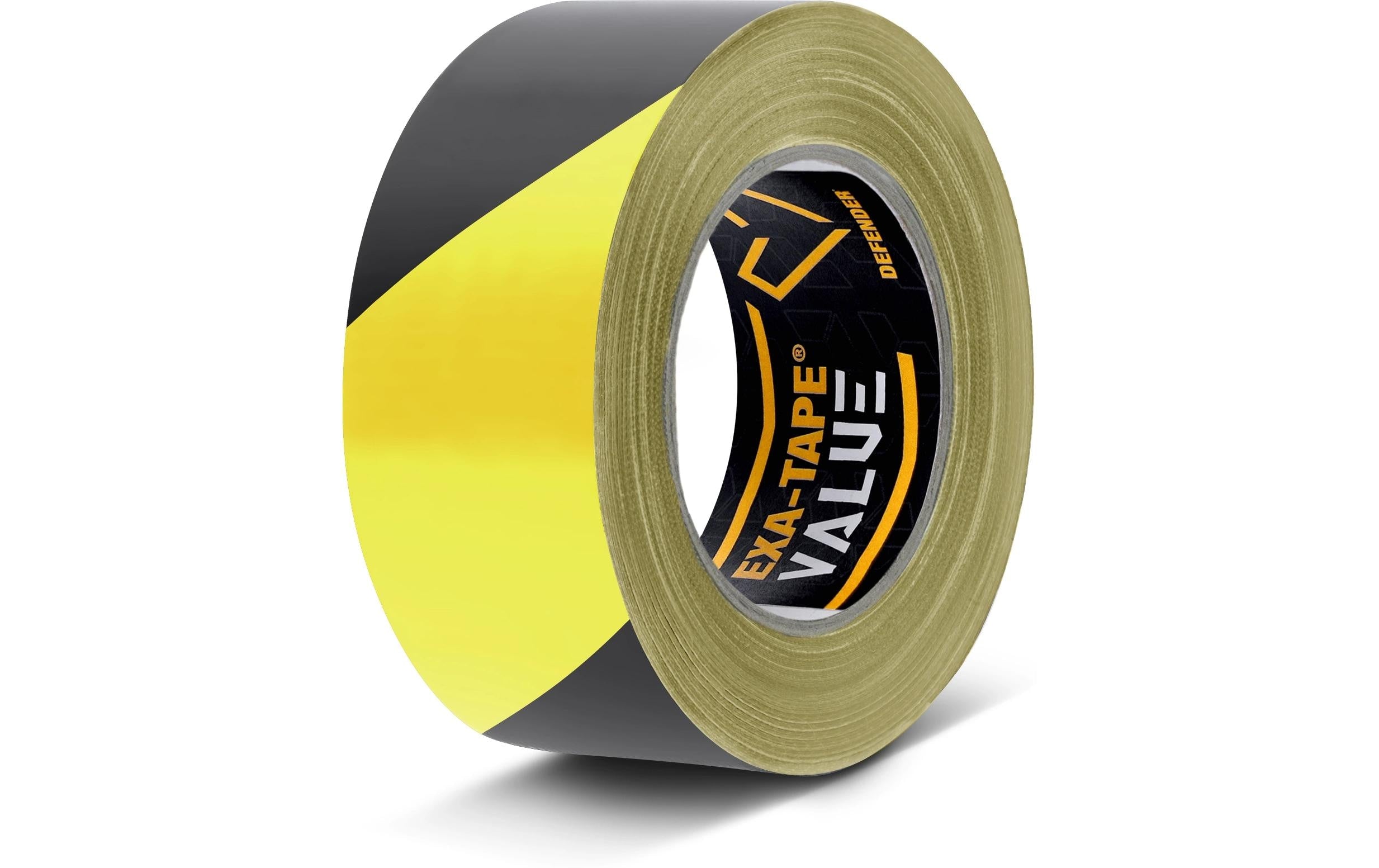 Defender Exa-Tape Value BY50 PVC Warnband, Schwarz/Gelb