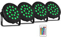 Fuzzix Comet M16 Party Par Set, 18x RGB, 4 Stück