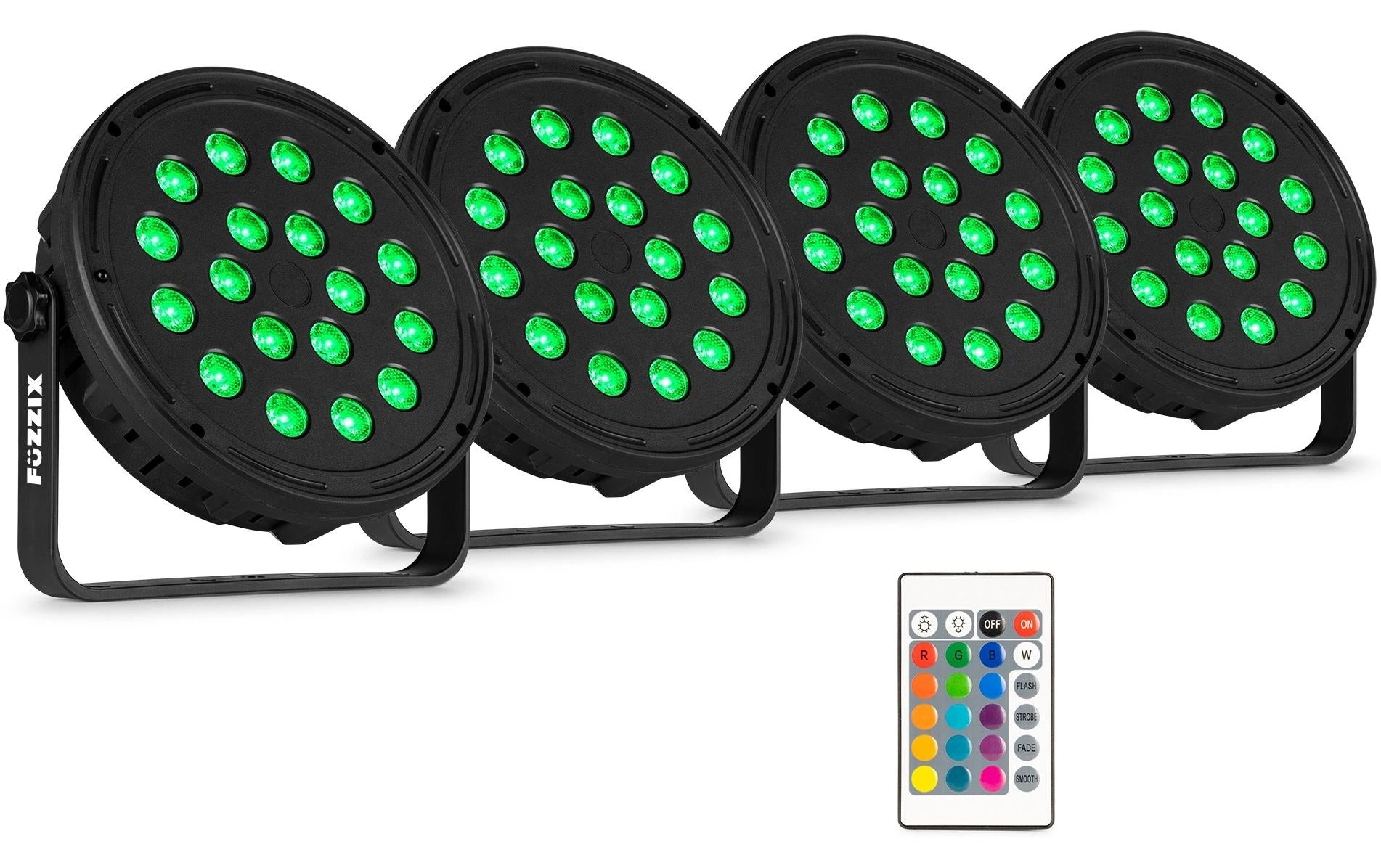 Fuzzix Comet M16 Party Par Set, 18x RGB, 4 Stück