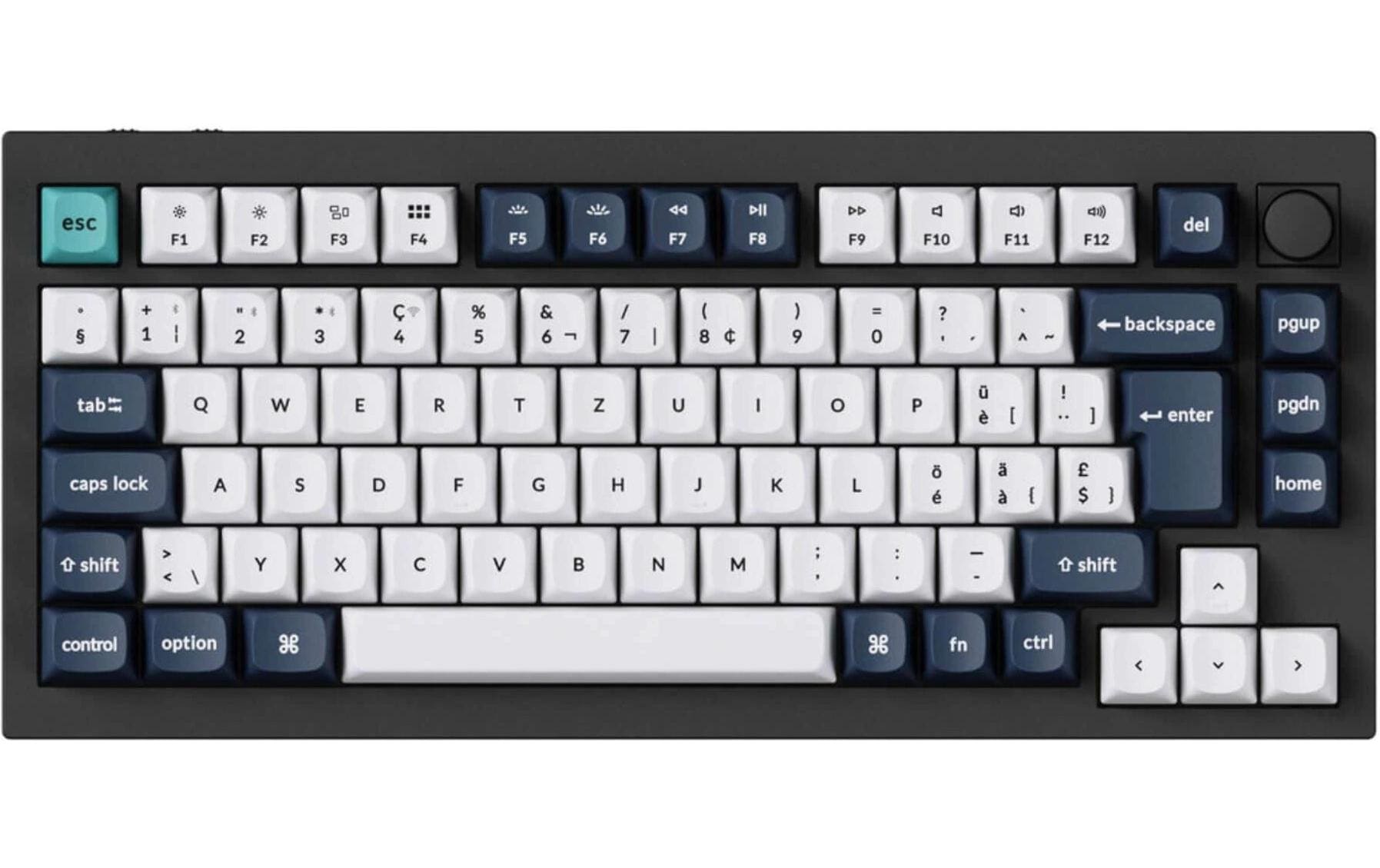 Keychron Q1 Max Black QMK Red Switch, CH CH QWERTZ, ISO