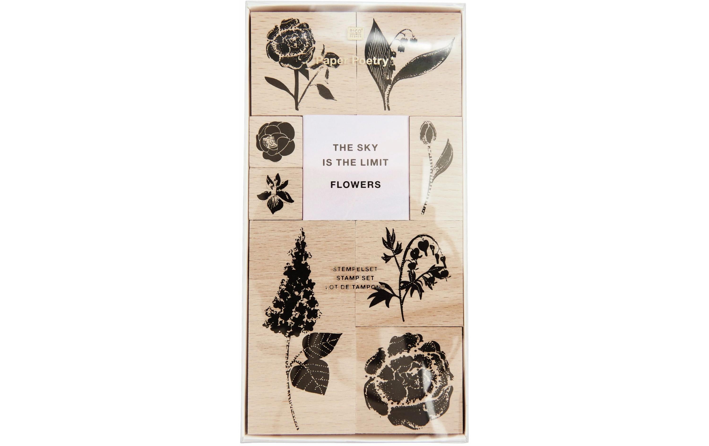 Rico Stempelset Blumen FSC 100% 9 Stempel
