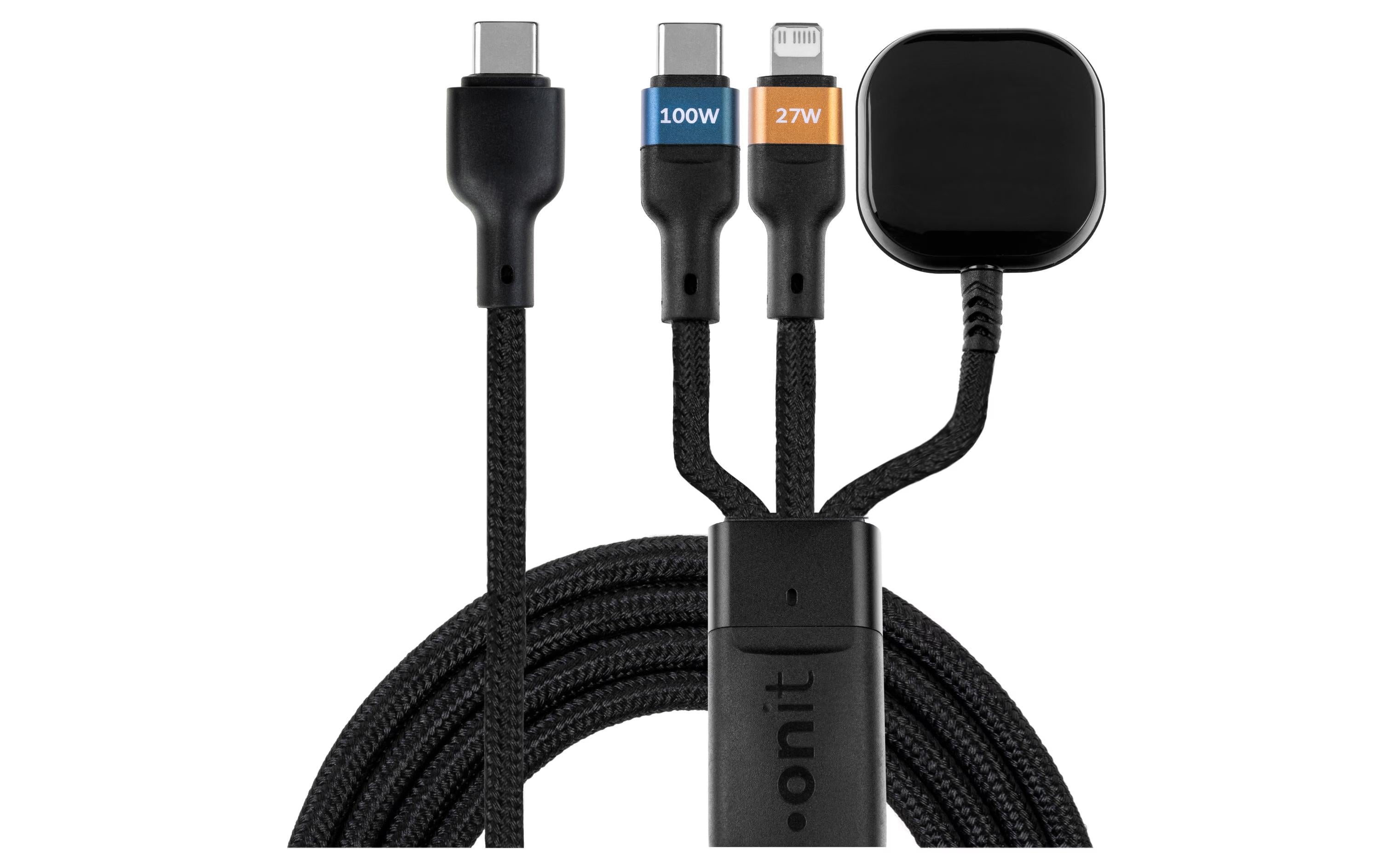 onit USB-WL-Multi-Kabel C-WCL 1.2M 100W USB 2.0 / C zu W+C+L / schwarz